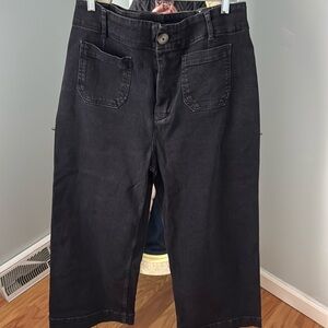 Pilcro sz 31 black patch pocket cropped jeans